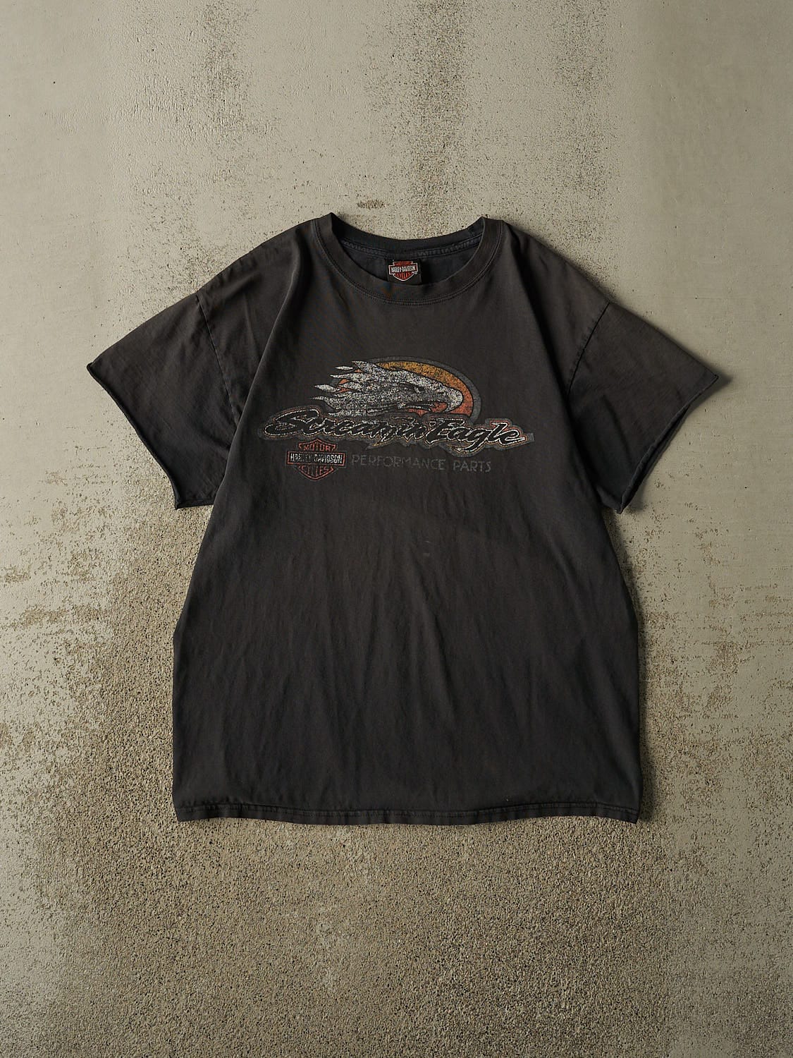 Vintage 12' Faded Black Harley Davidson Oshawa, ON Tee (L)