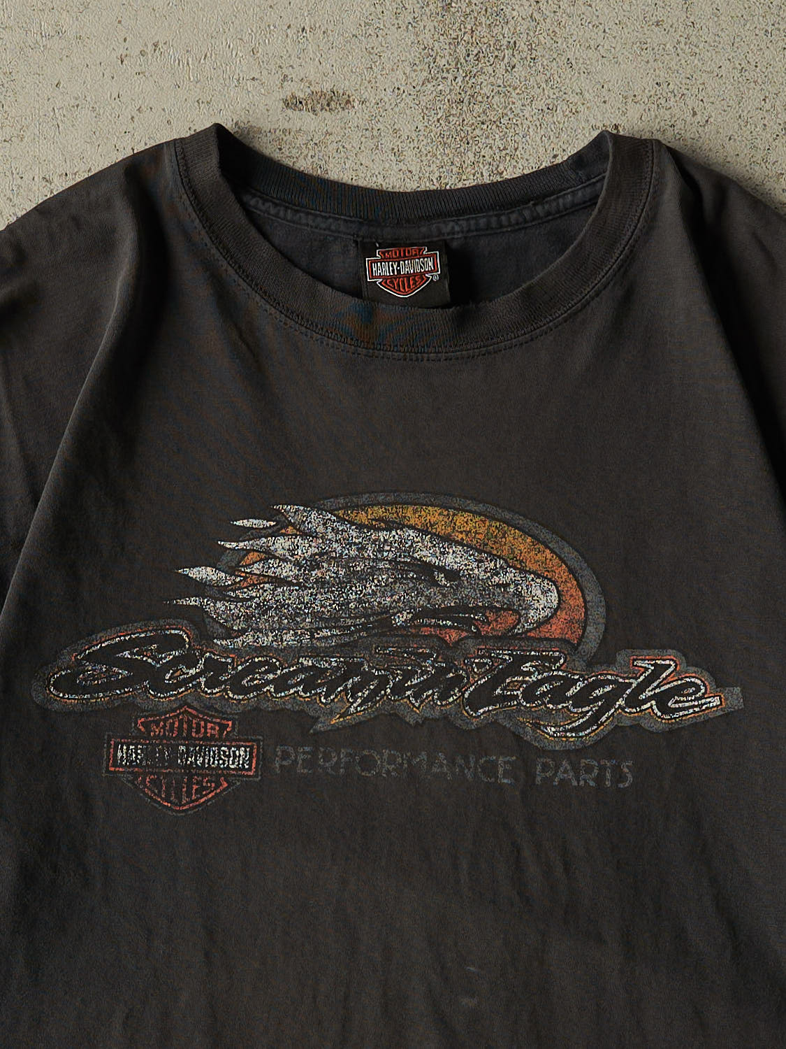 Vintage 12' Faded Black Harley Davidson Oshawa, ON Tee (L)