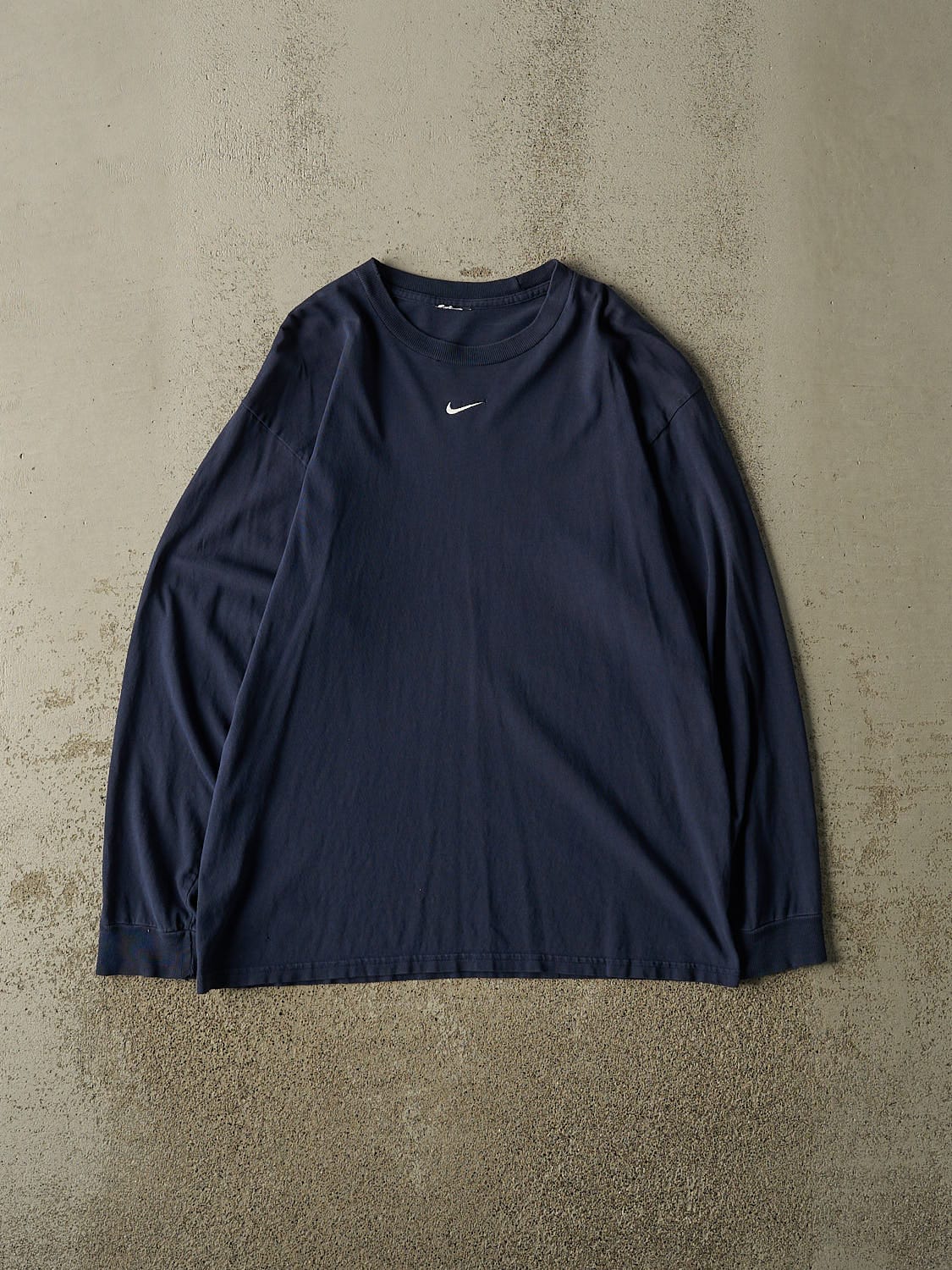 Vintage 90s Navy Blue Nike Embroidered Long Sleeve (M/L)