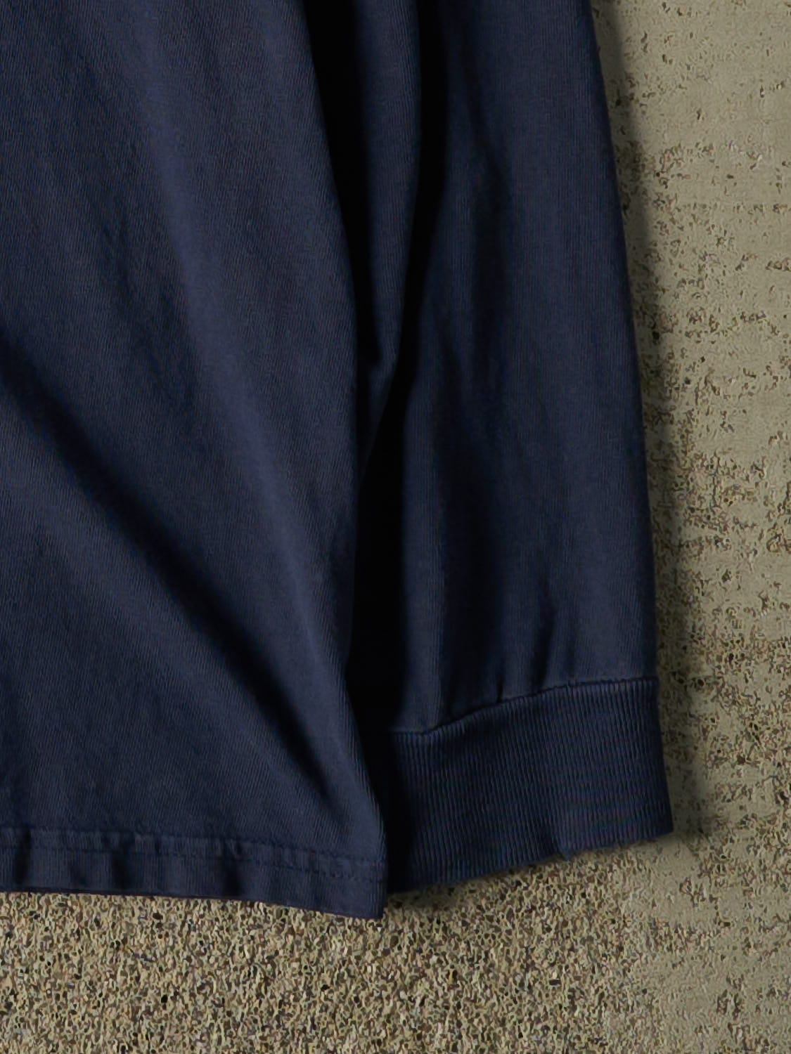 Vintage 90s Navy Blue Nike Embroidered Long Sleeve (M/L)