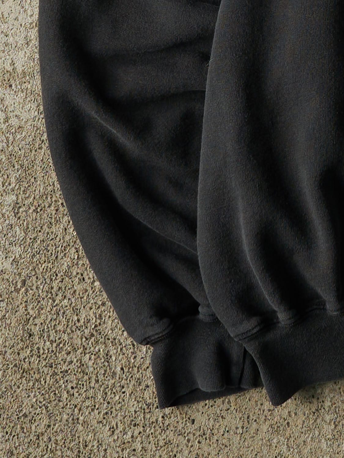 Vintage 90s Faded Black Adidas Logo Crewneck (M/L)
