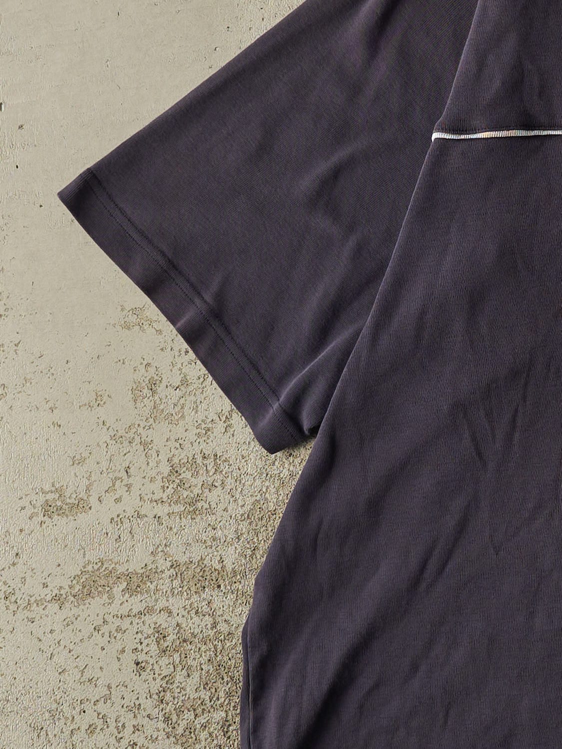 Vintage 90s Navy Blue Eddie Bauer Textured Tee (XL)