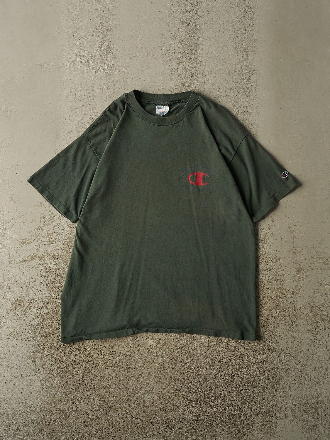 Vintage 90s Green Champion Single Stitch Tee (L/XL)