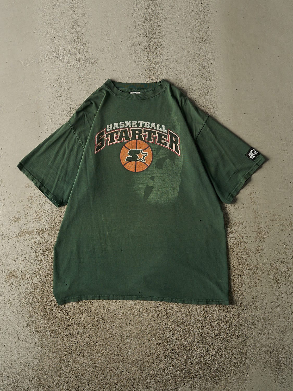 Vintage 90s Green Starter Basketball Tee (L/XL)