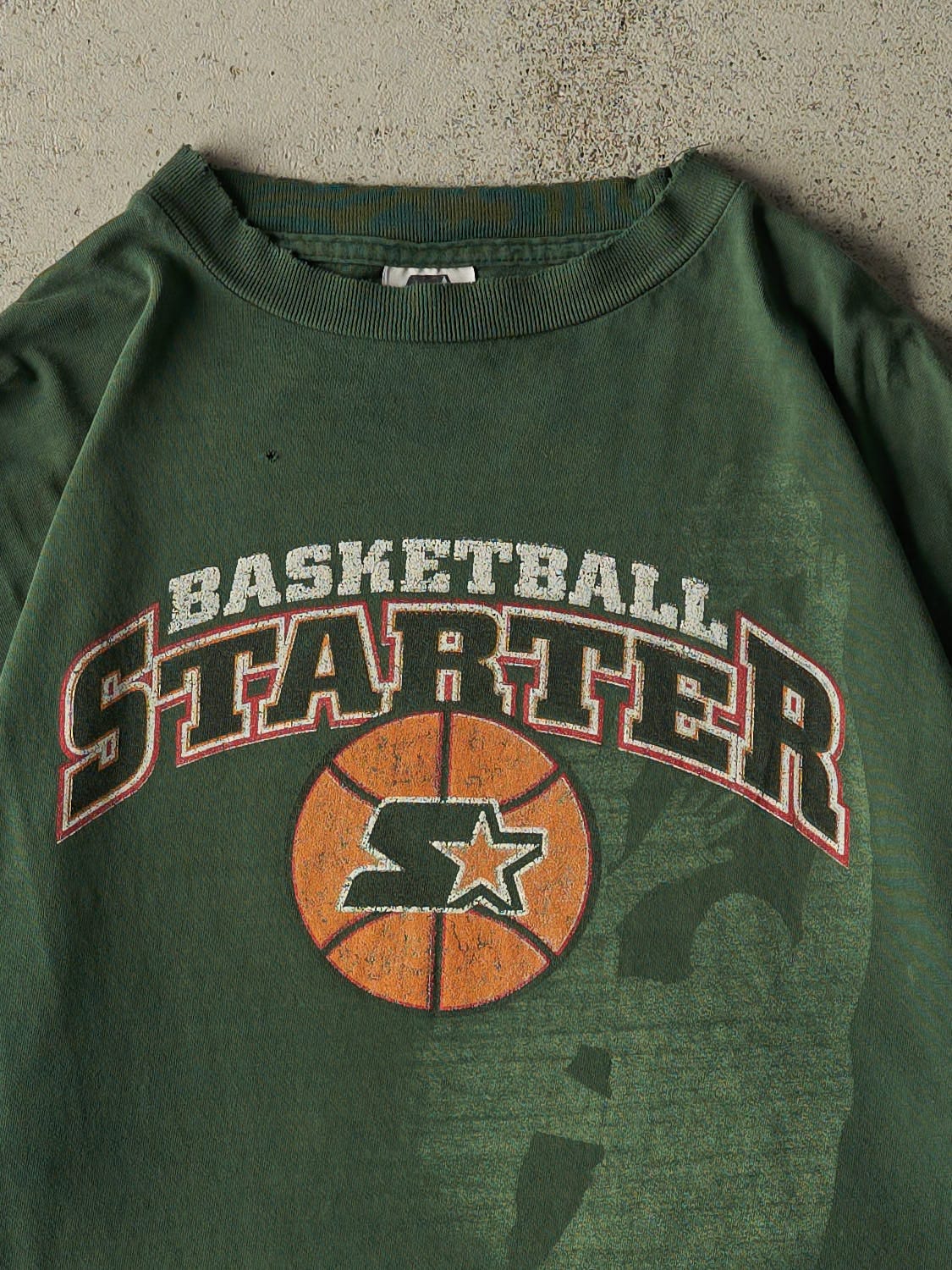 Vintage 90s Green Starter Basketball Tee (L/XL)