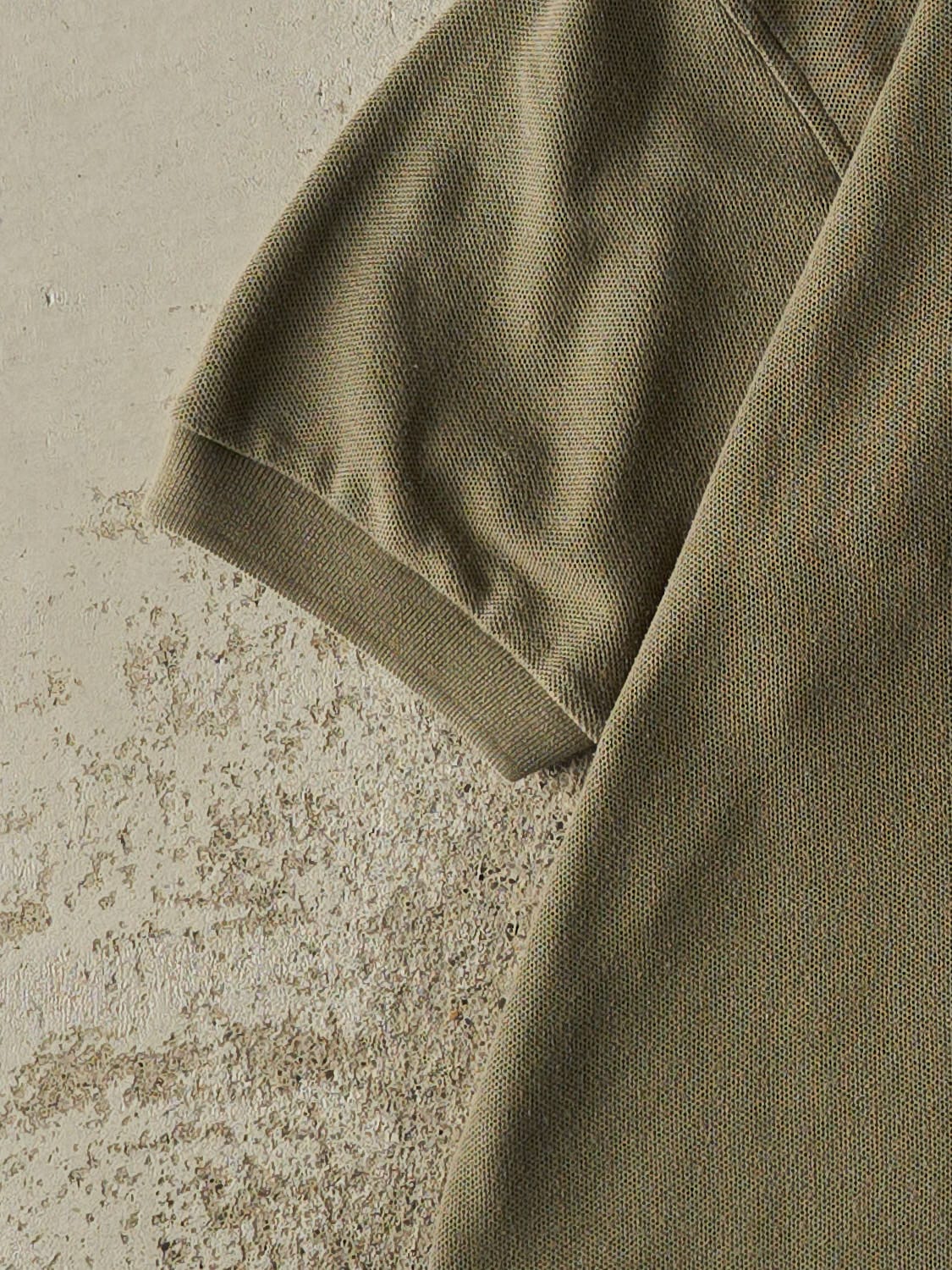 Vintage 90s Beige Polo Quarter Button Tee (L/XL)