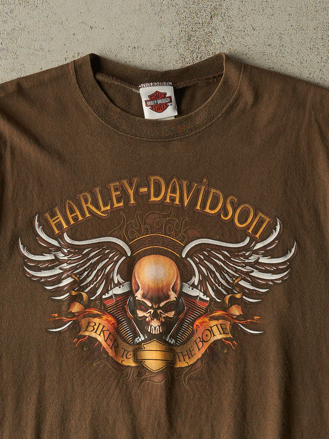 Vintage 07' Brown Harley Davidson Tinley Park IL Tank (L/XL)