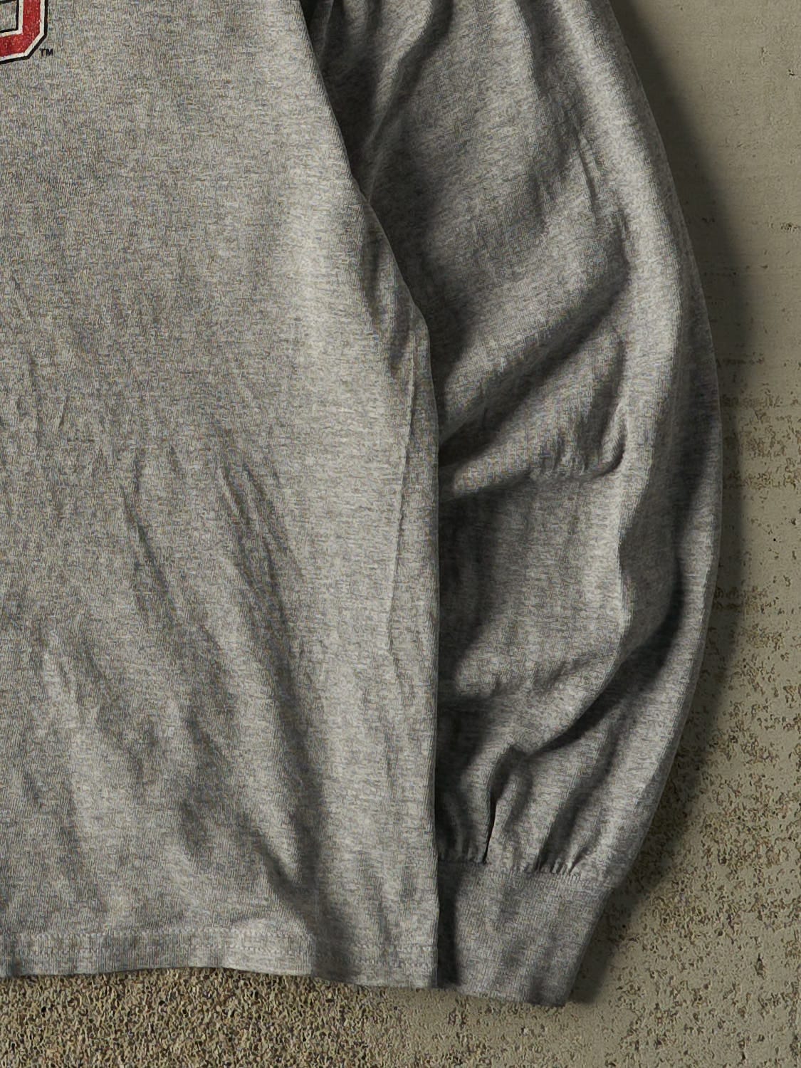 Vintage Y2K Grey University Of Wisconsin Long Sleeve (XL)