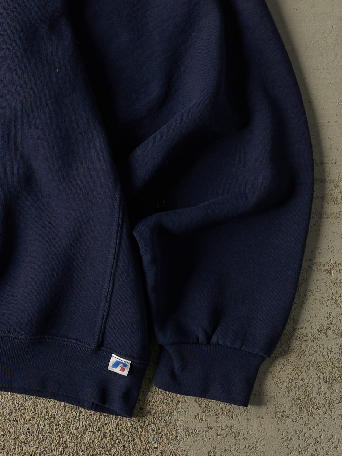 Vintage Y2K Navy Blue Russell Athletic Blank Crewneck (XL)