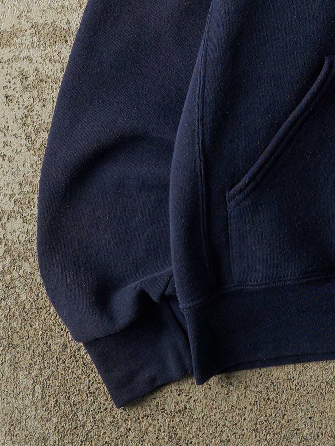 Vintage Y2K Navy Blue Russell Athletic Blank Hoodie (XS/S)