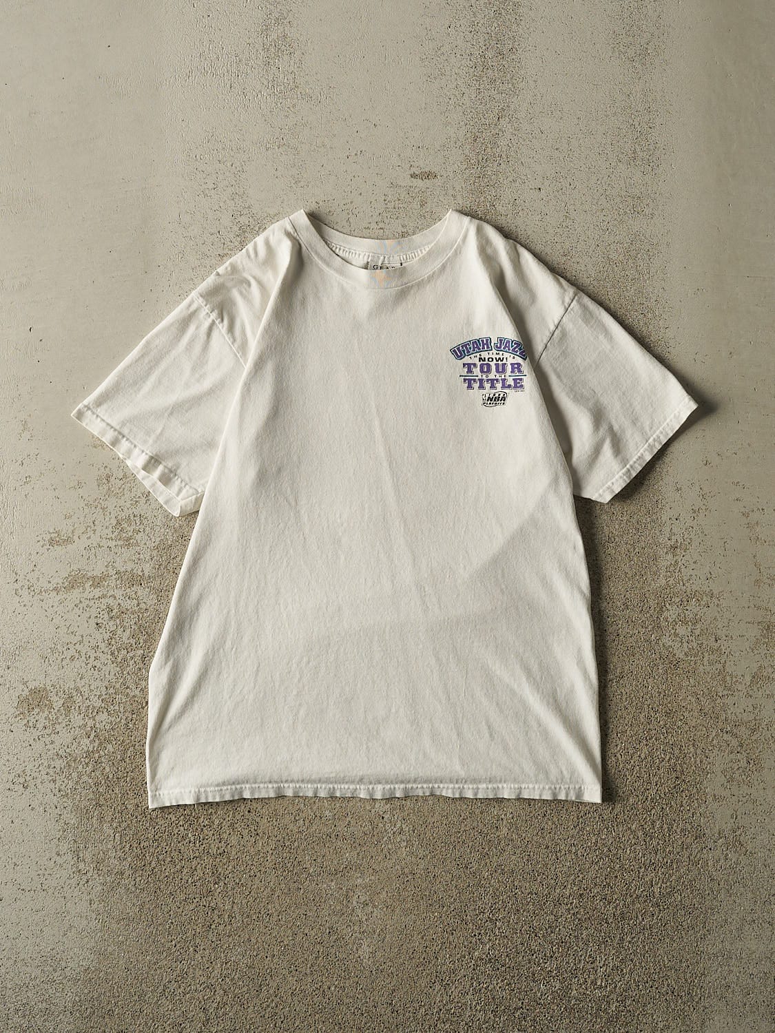 Vintage 99' White Utah Jazz "Tour to the Title" Tee (M/L)