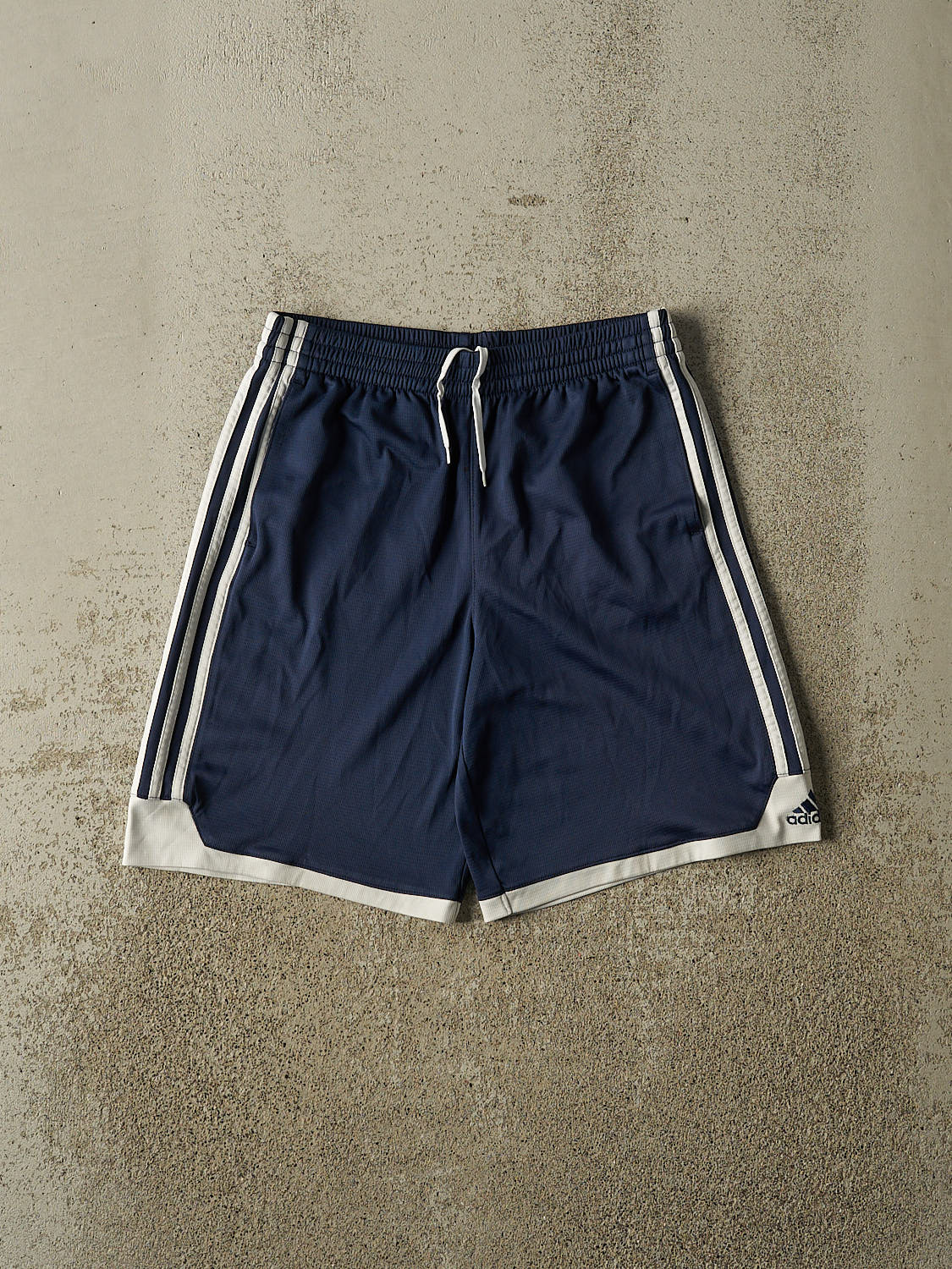 Vintage Y2K Navy Blue Adidas Track Shorts (28x9)