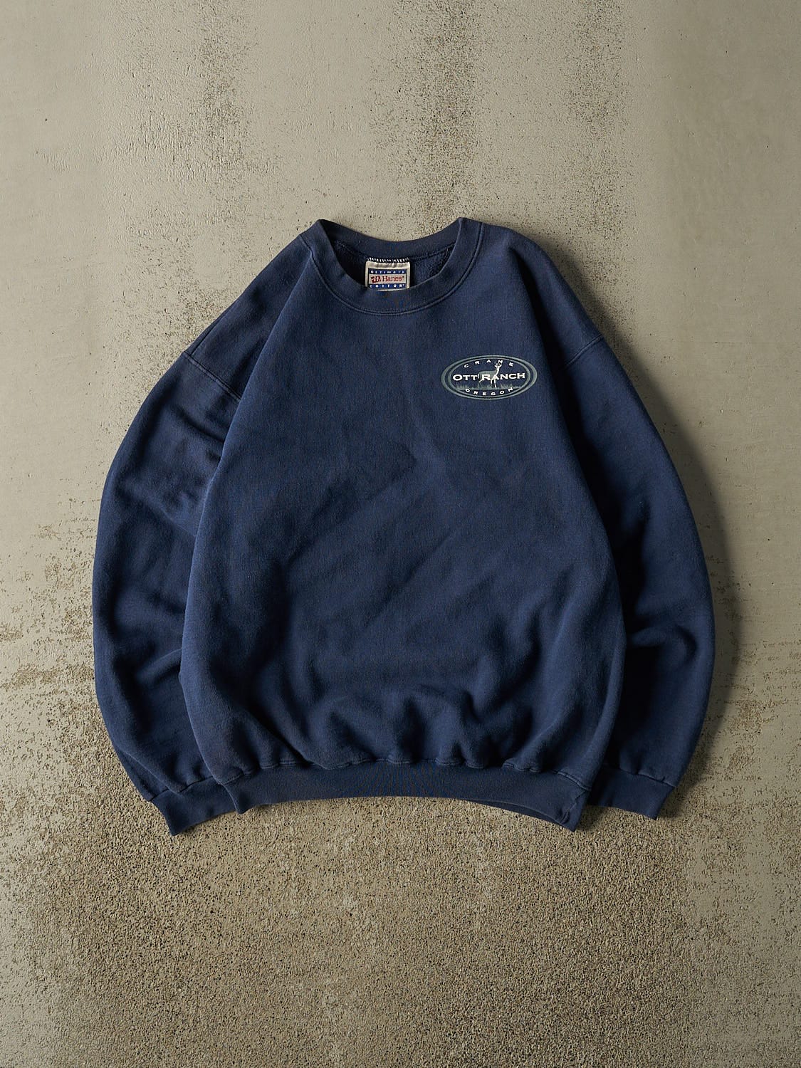Vintage 90s Navy Blue OTT Ranch Oregon Crewneck (S/M)