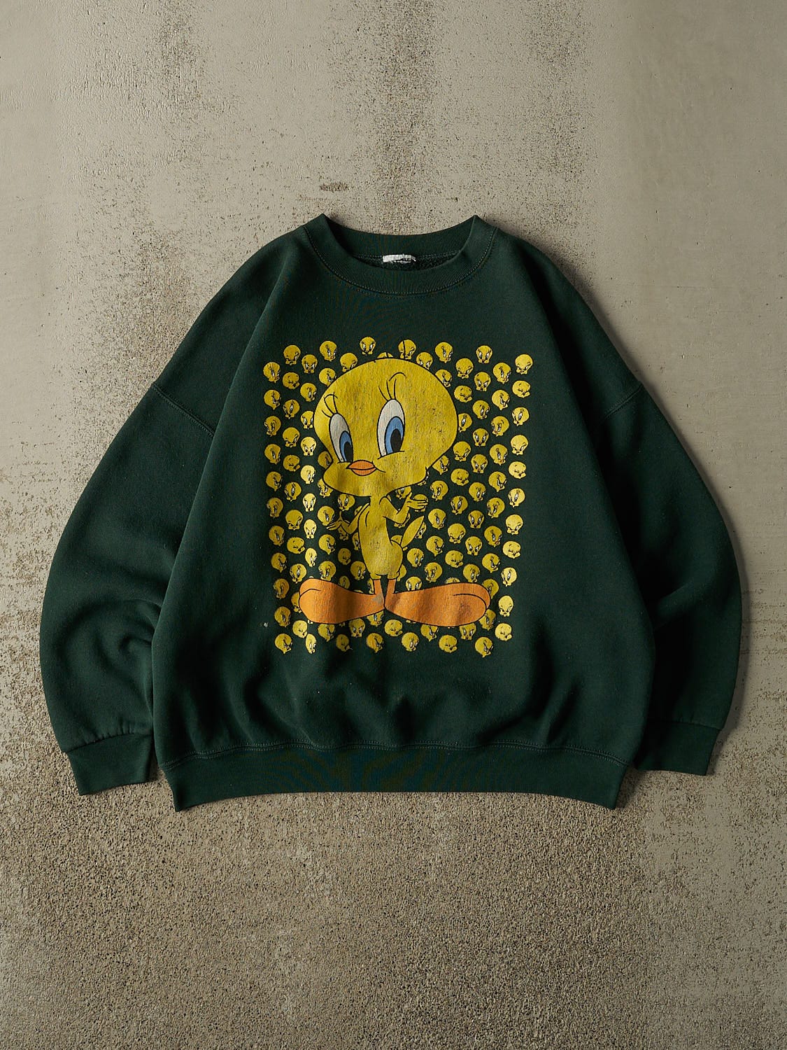 Vintage 90s Green Tweety Bird Looney Tunes Crewneck (M/L)