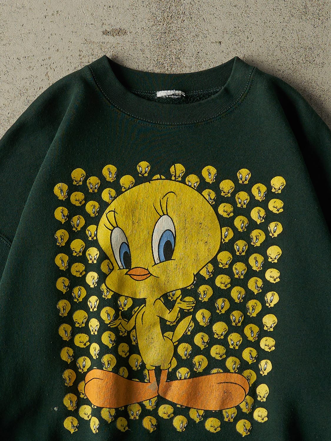Vintage 90s Green Tweety Bird Looney Tunes Crewneck (M/L)