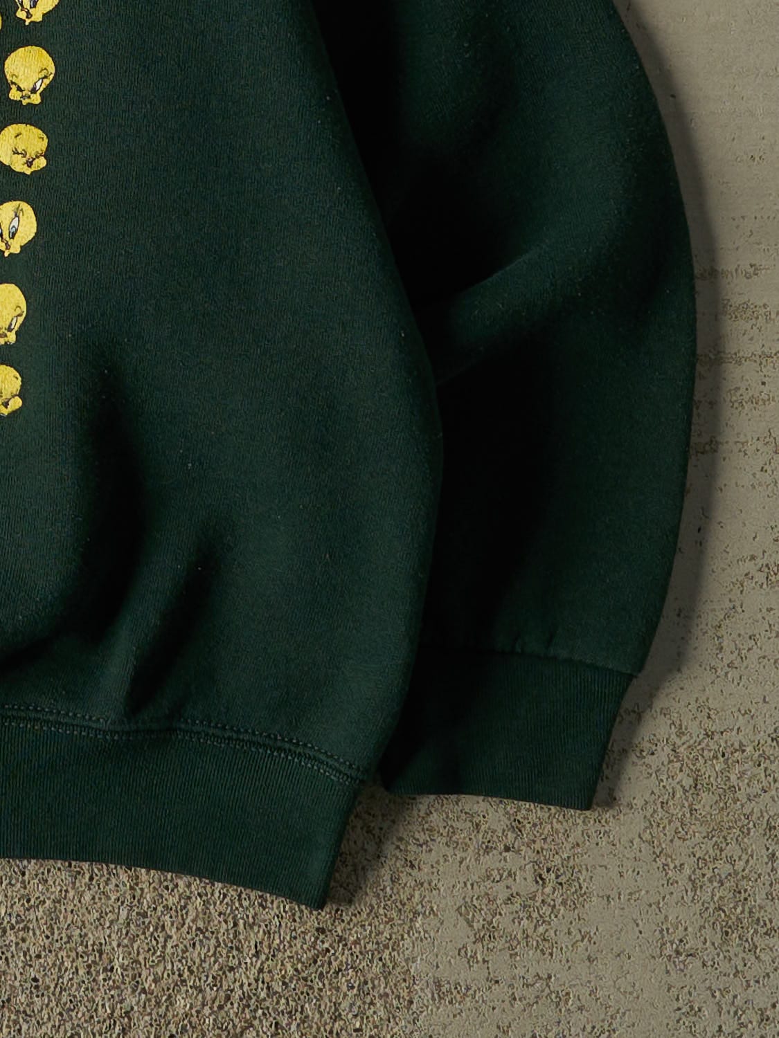 Vintage 90s Green Tweety Bird Looney Tunes Crewneck (M/L)