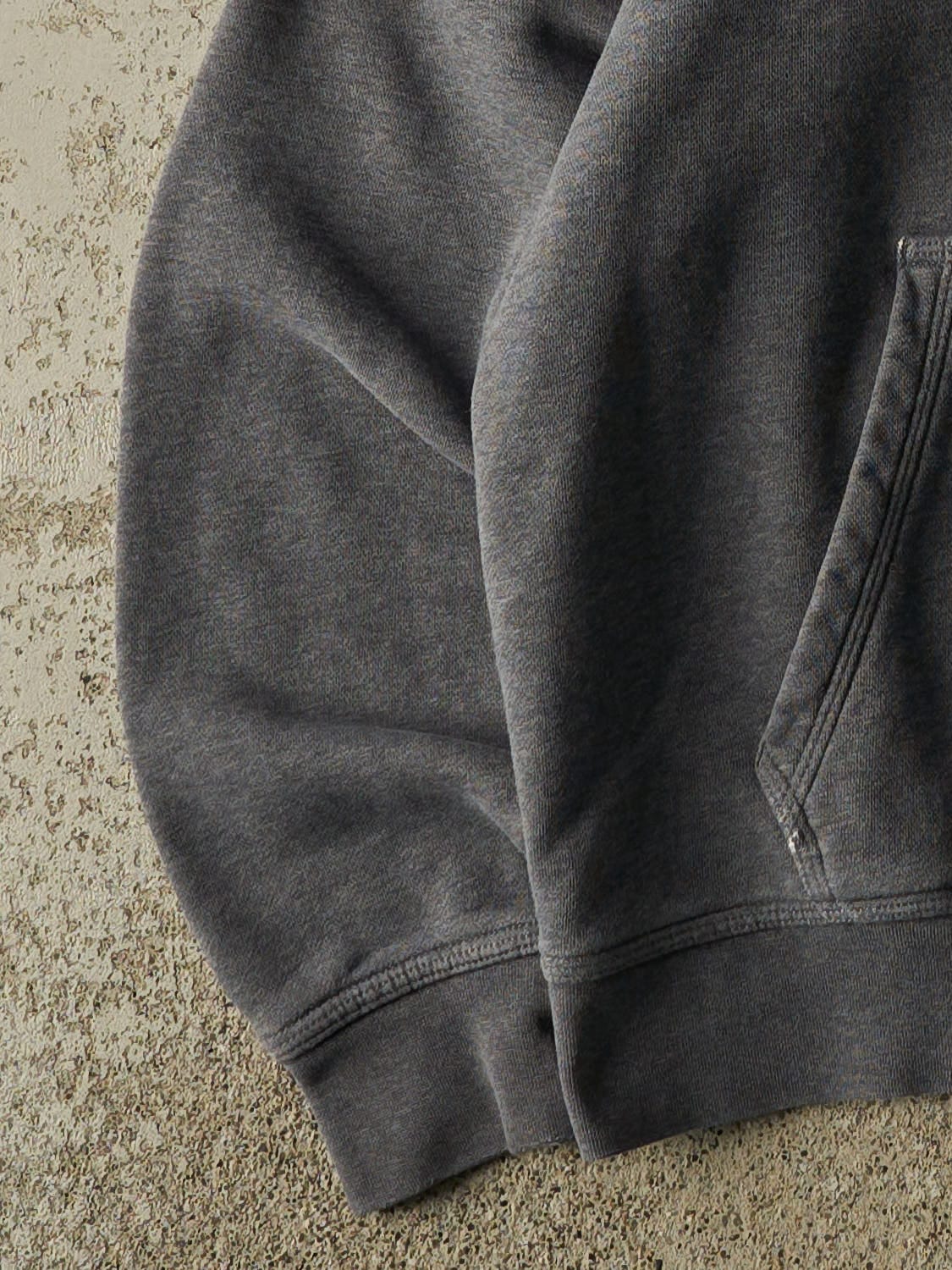 Vintage Y2K Charcoal Grey Nike Embroidered Hoodie (S/M)