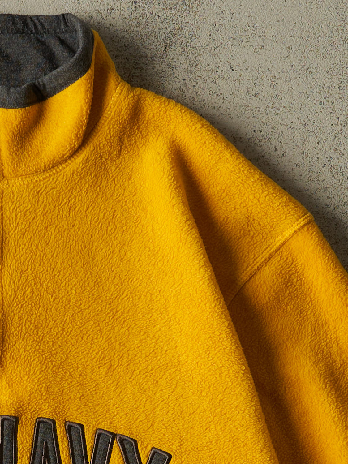 Vintage Y2K Yellow Old Navy Quarter Zip Fleece (XL)