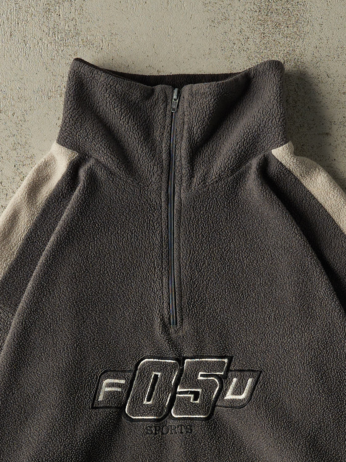 Vintage Y2K Grey Fubu Quarter Zip Fleece (L/XL)