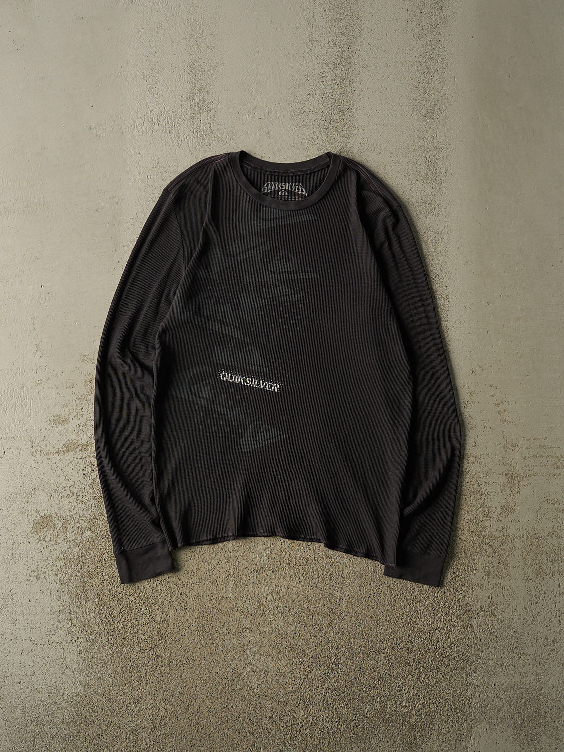 Vintage Y2K Faded Black Quiksilver Thermal Long Sleeve (M/L)