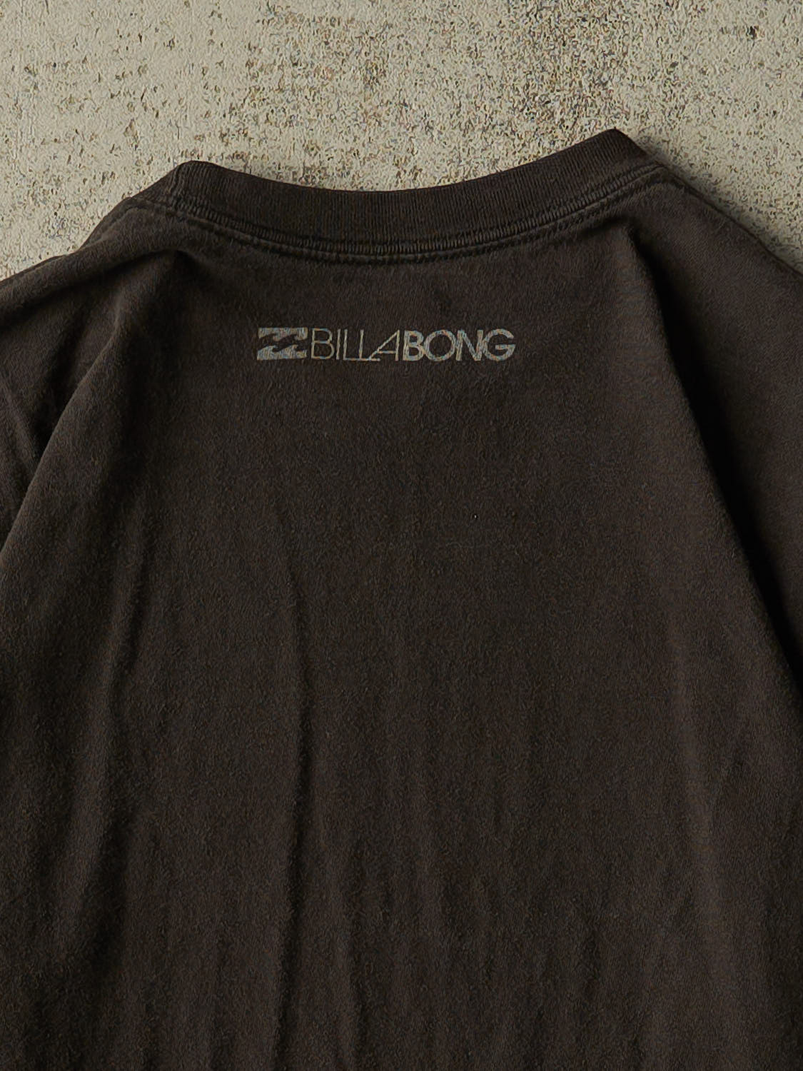 Vintage Y2K Faded Black Billabong Logo Tee (M)