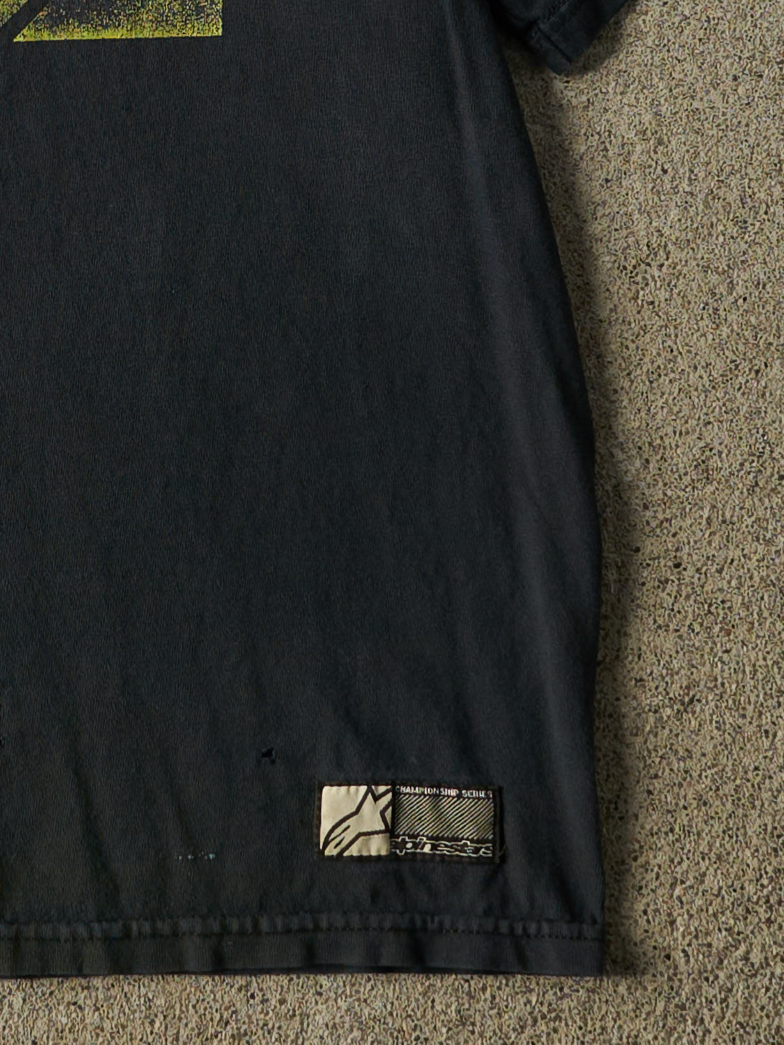Vintage Y2K Faded Black Alpine Stars Logo Tee (M/L)