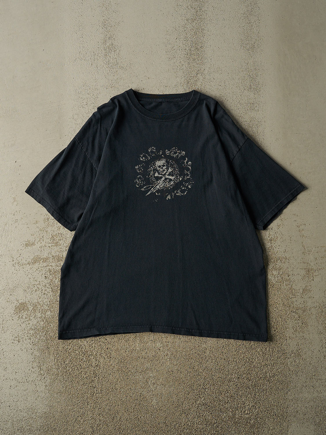 Vintage Y2K Faded Black West 49 Logo Tee (XL)