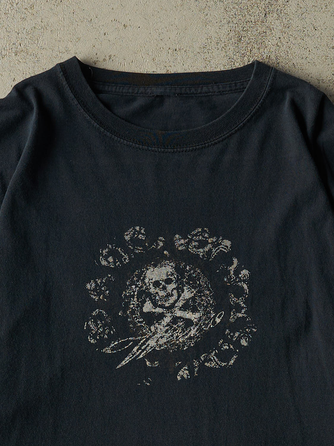 Vintage Y2K Faded Black West 49 Logo Tee (XL)