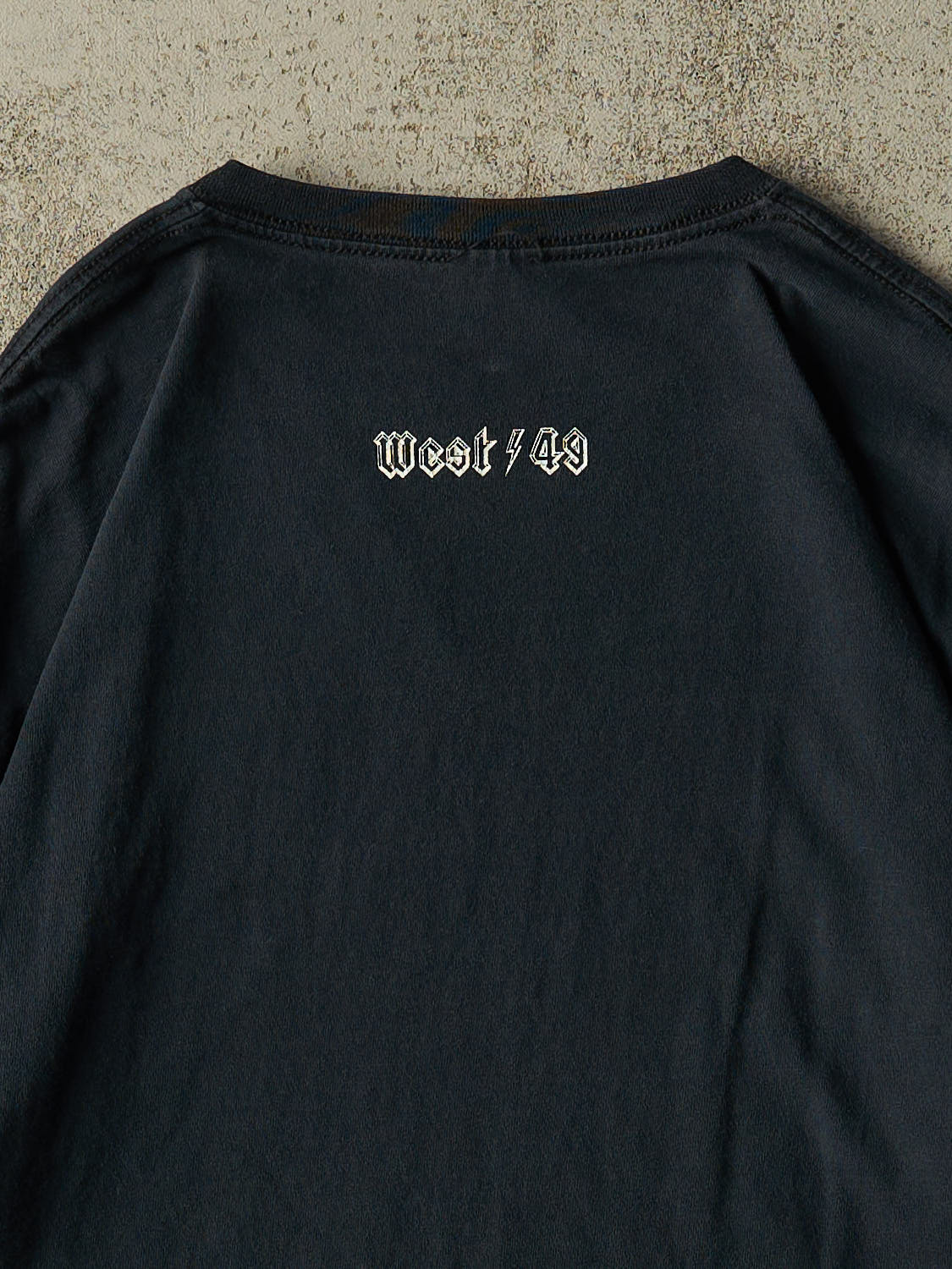 Vintage Y2K Faded Black West 49 Logo Tee (XL)