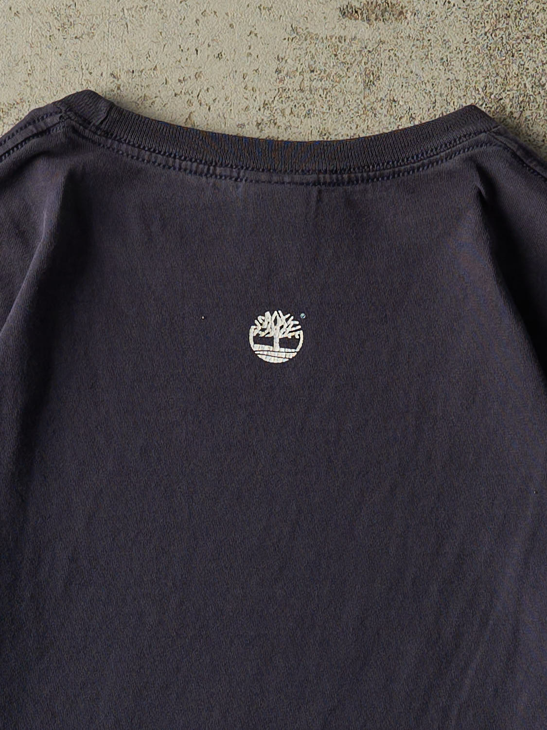 Vintage Y2K Navy Blue Timberland Logo Tee (M/L)