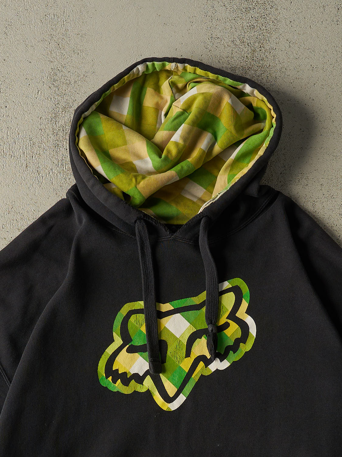 Vintage Y2K Black Fox Racing Logo Hoodie (XXL)