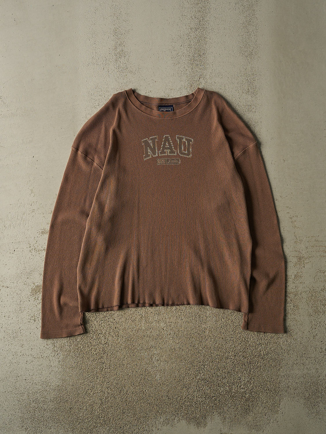 Vintage Y2K Brown NAU Thermal Long Sleeve (L/XL)