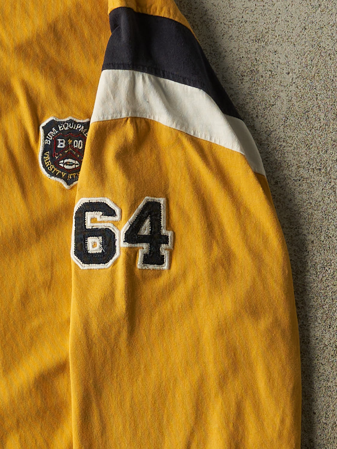 Vintage Y2K Yellow Bum Equipment Quarter Button Rugby Long Sleeve (XL/XXL)