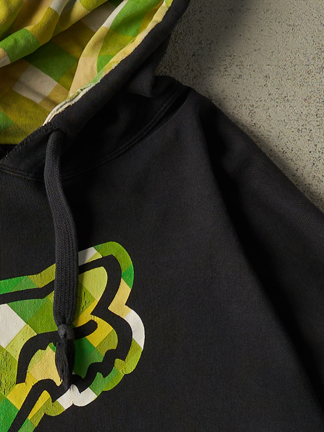 Vintage Y2K Black Fox Racing Logo Hoodie (XXL)