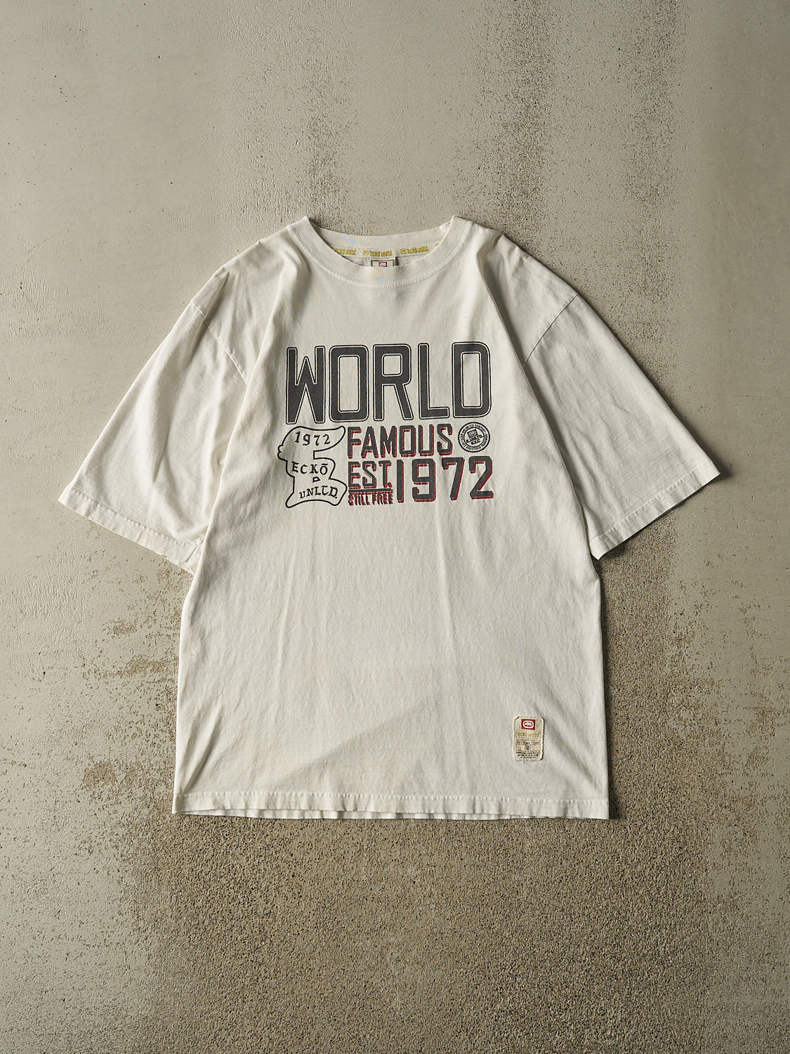 Vintage Y2K White Ecko World Famous Tee (L/XL)