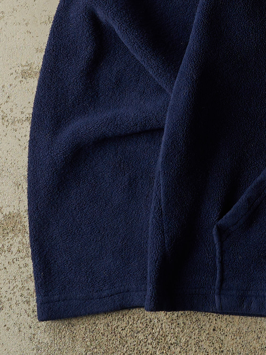 Vintage Y2K Navy Blue Boca Embroidered Fleece Hoodie (M)