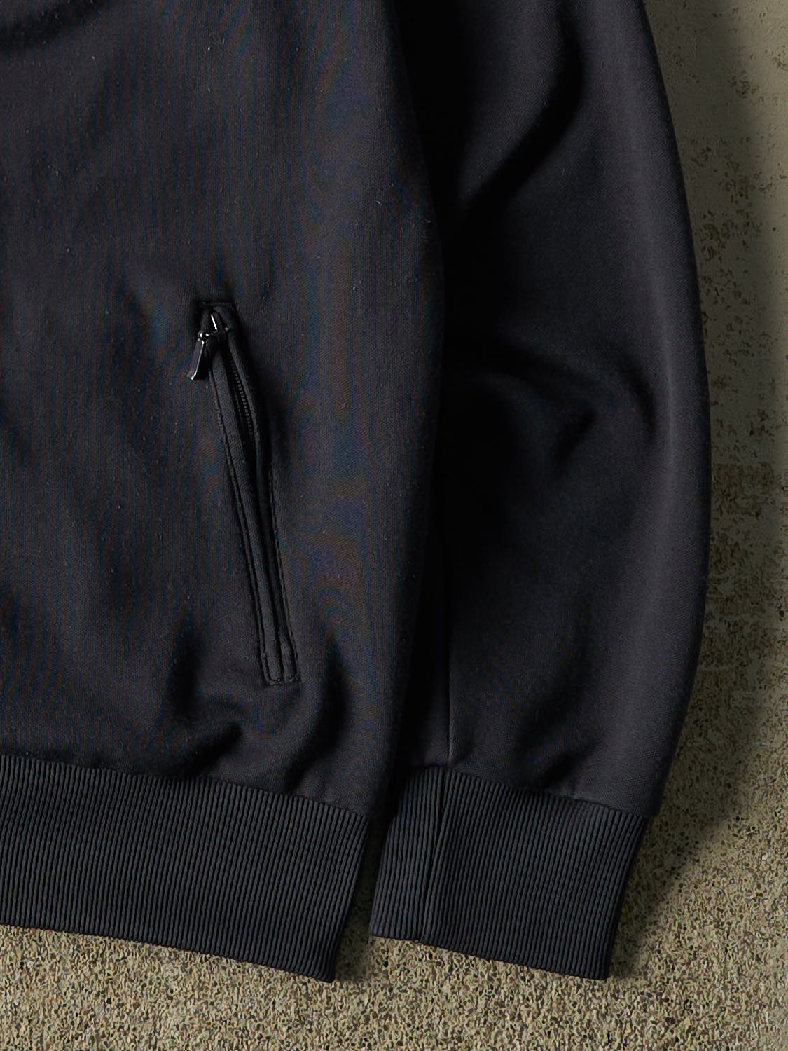 Vintage Y2K Navy Blue Mossimo Zip Up Track Sweater (M/L)