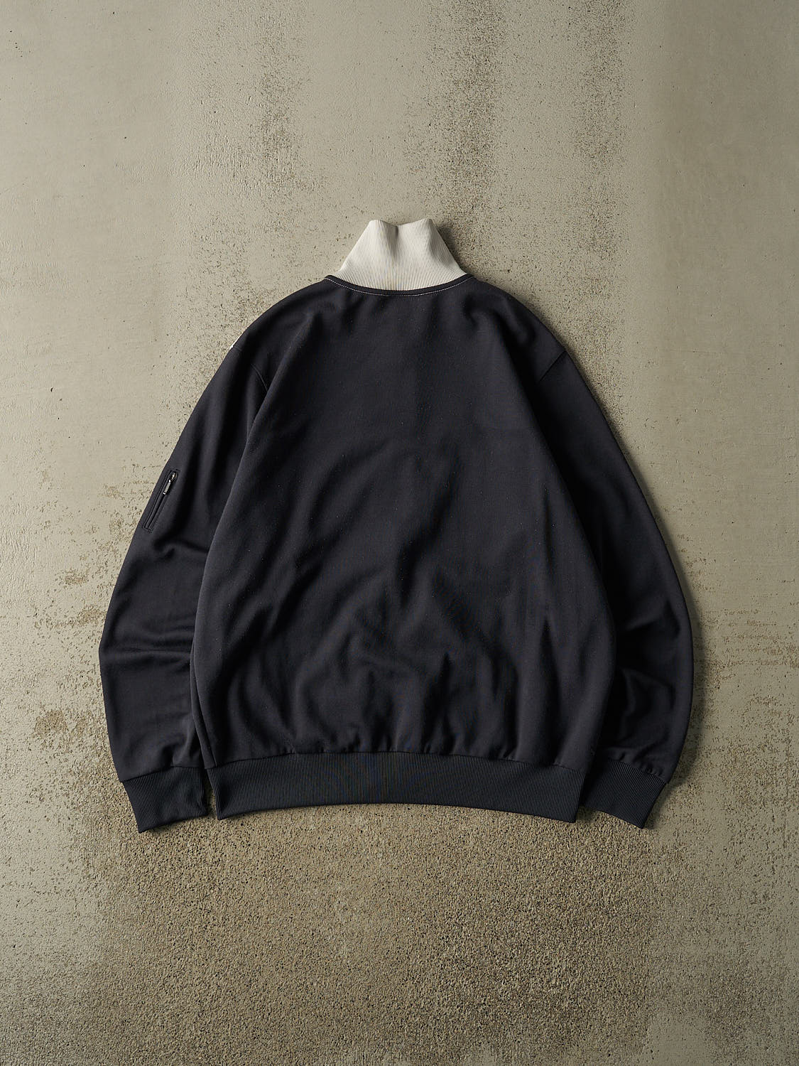 Vintage Y2K Navy Blue Mossimo Zip Up Track Sweater (M/L)