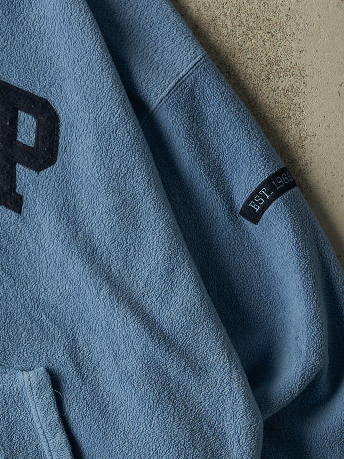 Vintage Y2K Blue Gap Fleece Hoodie (XL)