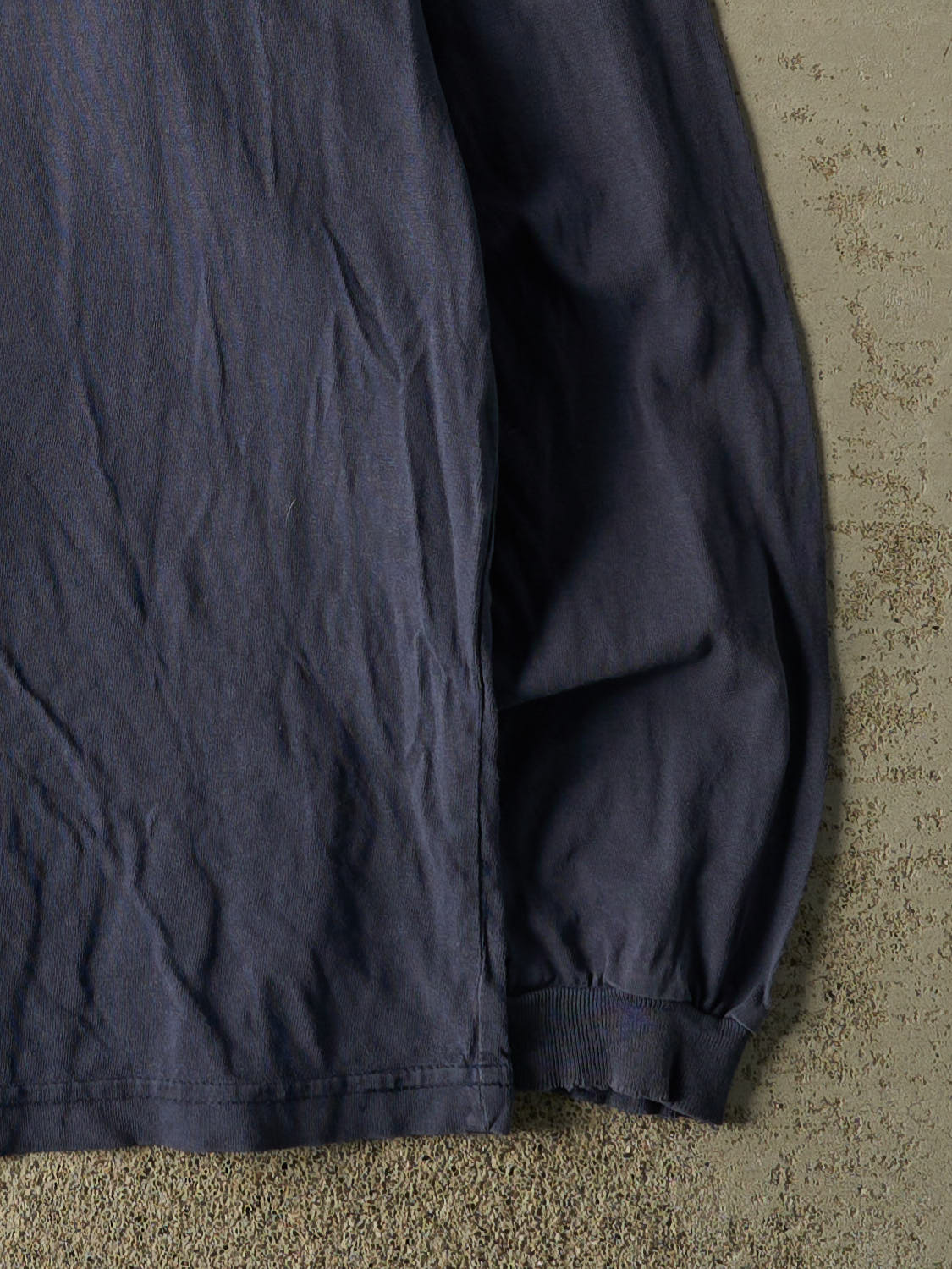 Vintage Y2K Navy Blue Reebok Logo Long Sleeve (L/XL)