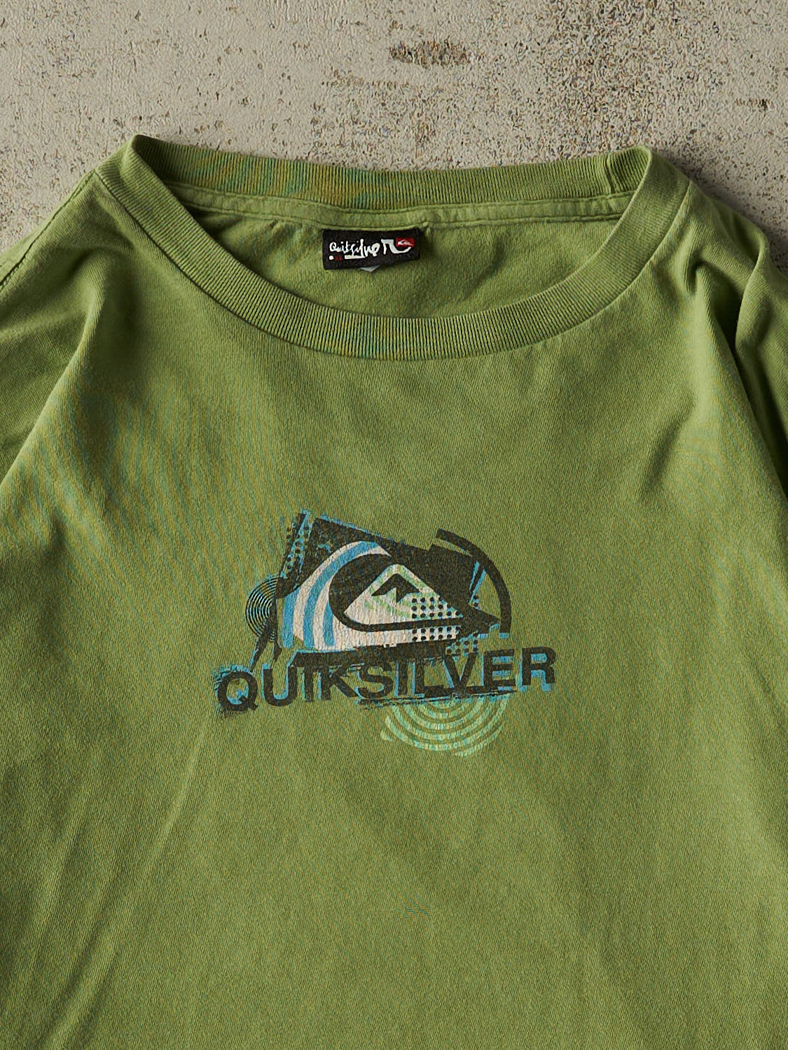 Vintage Y2K Green Quiksilver Logo Long Sleeve (M/L)