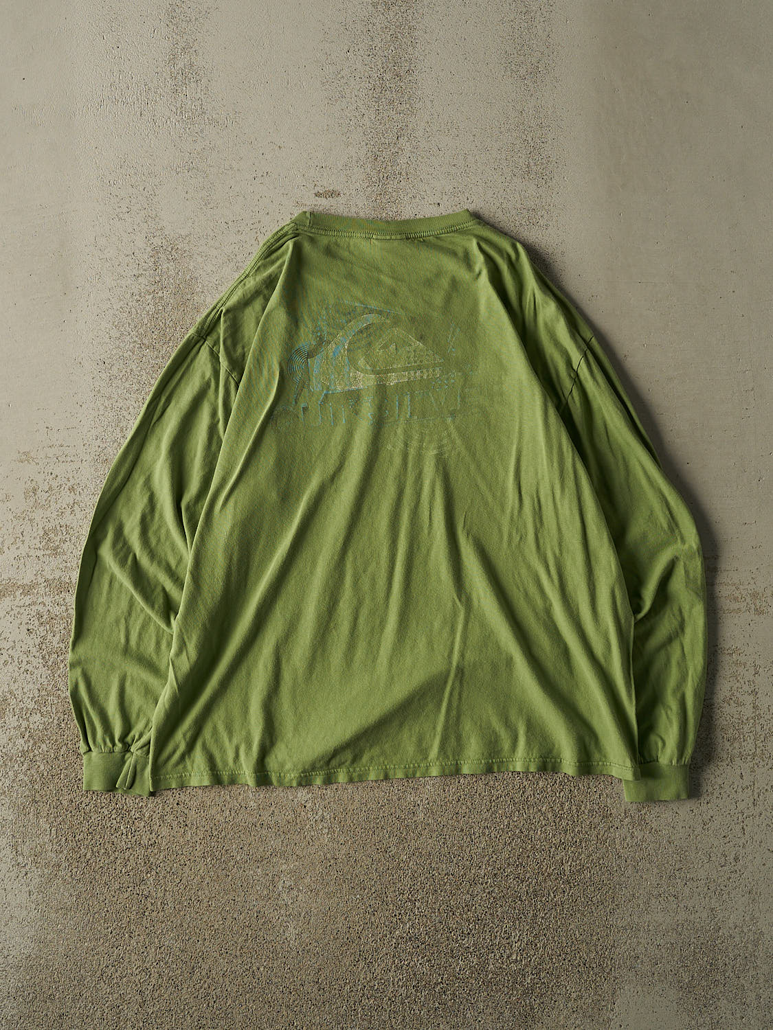 Vintage Y2K Green Quiksilver Logo Long Sleeve (M/L)