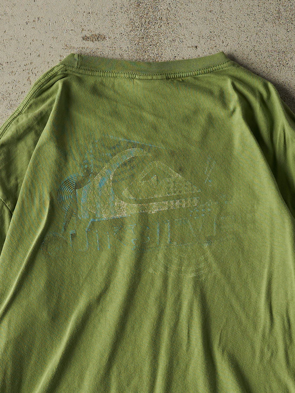 Vintage Y2K Green Quiksilver Logo Long Sleeve (M/L)