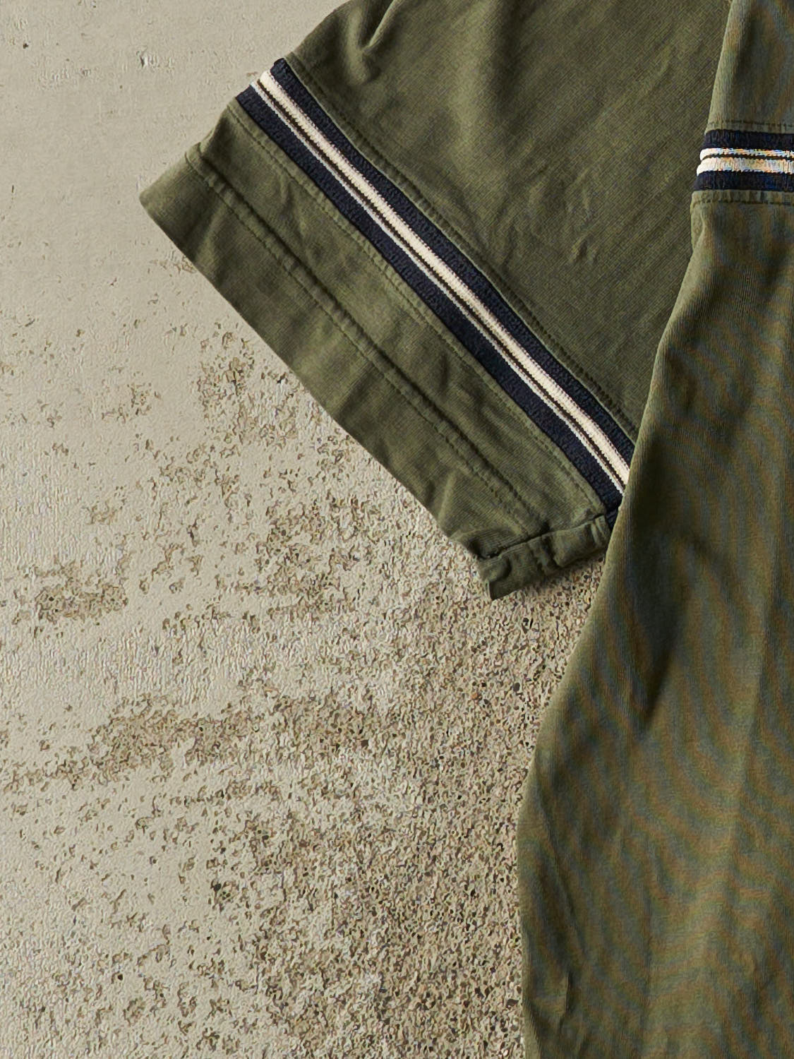 Vintage Y2K Green Point Zero Striped Tee (M)