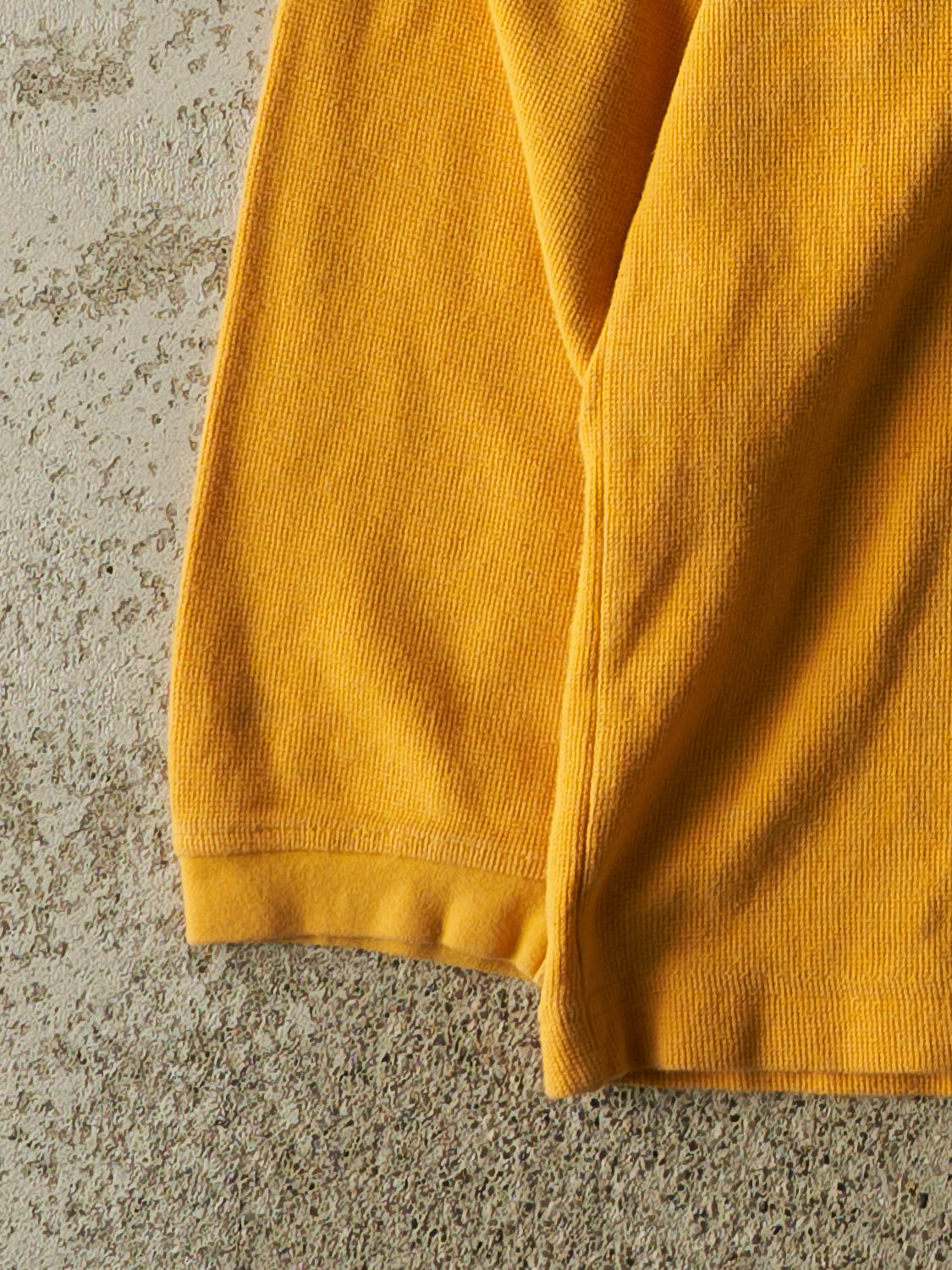 Vintage Y2K Yellow Striped Textured Long Sleeve (S/M)
