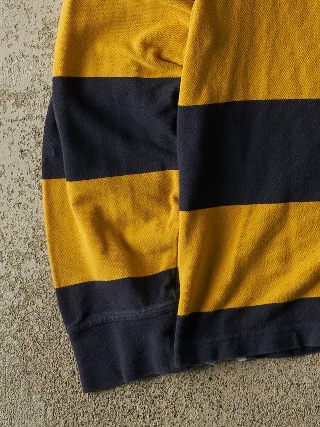 Vintage Y2K Yellow Tommy Hilfiger Quarter Button Rugby Long Sleeve (L)
