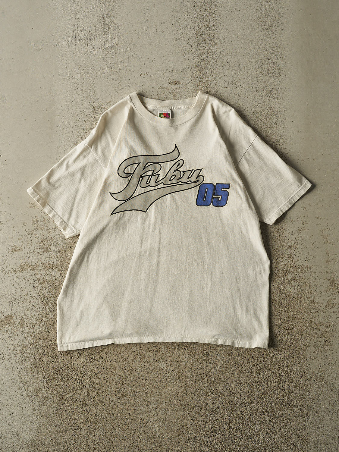 Vintage Y2K White Fubu Logo Tee (M/L)
