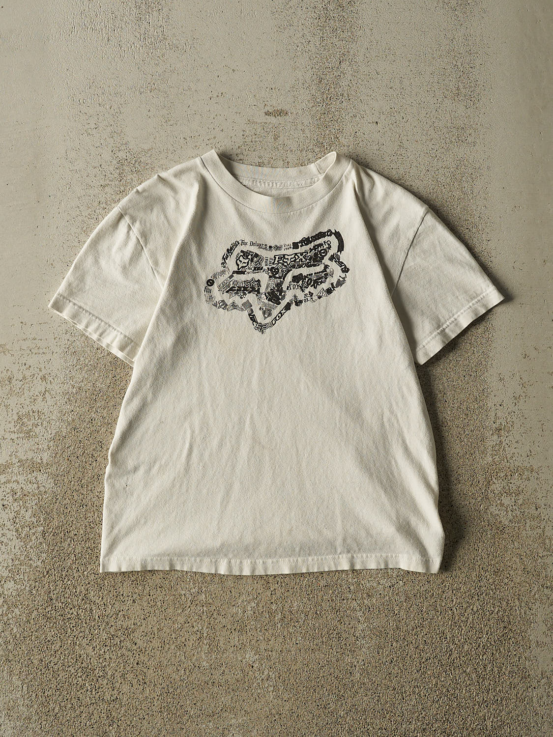 Vintage Y2K White Fox Racing Baby Tee (XS)