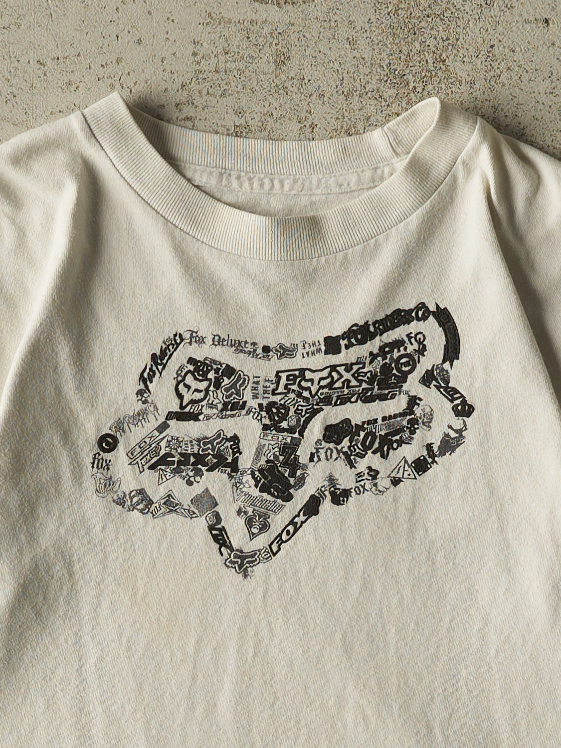 Vintage Y2K White Fox Racing Baby Tee (XS)