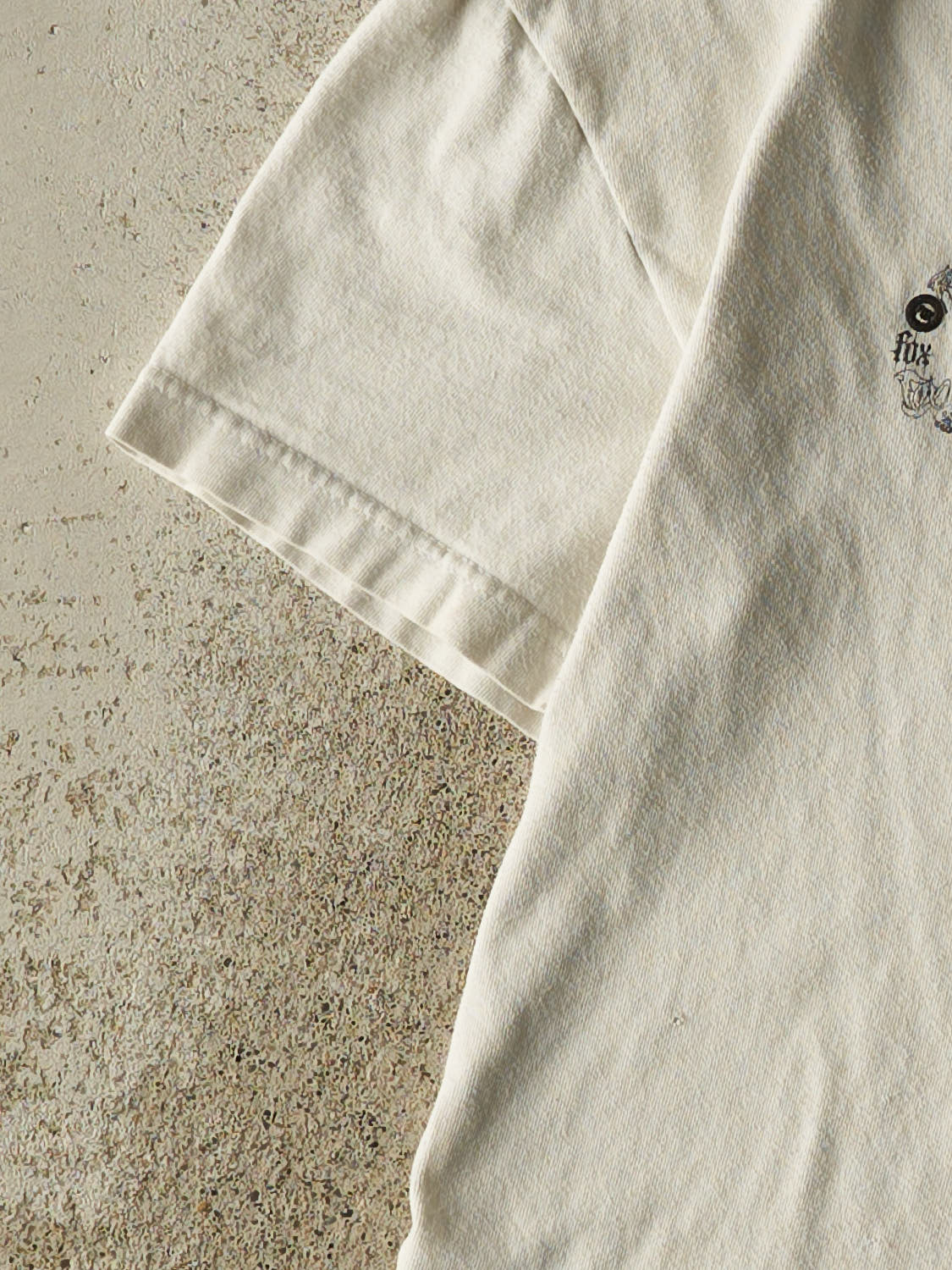 Vintage Y2K White Fox Racing Baby Tee (XS)